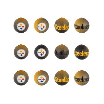 LED Boxed Ornament Set of 6, Pittsburgh Steelers