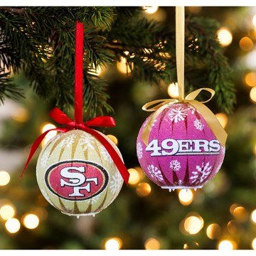 LED Boxed Ornament Set of 6, San Francisco 49ers