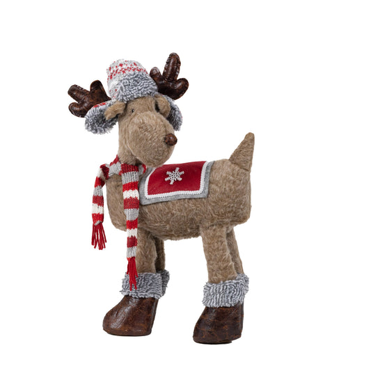 Moose Shelf Sitter with Hat 21"H