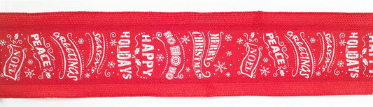 Red and White Christmas Sentiment Ribbon (Set of 3)
