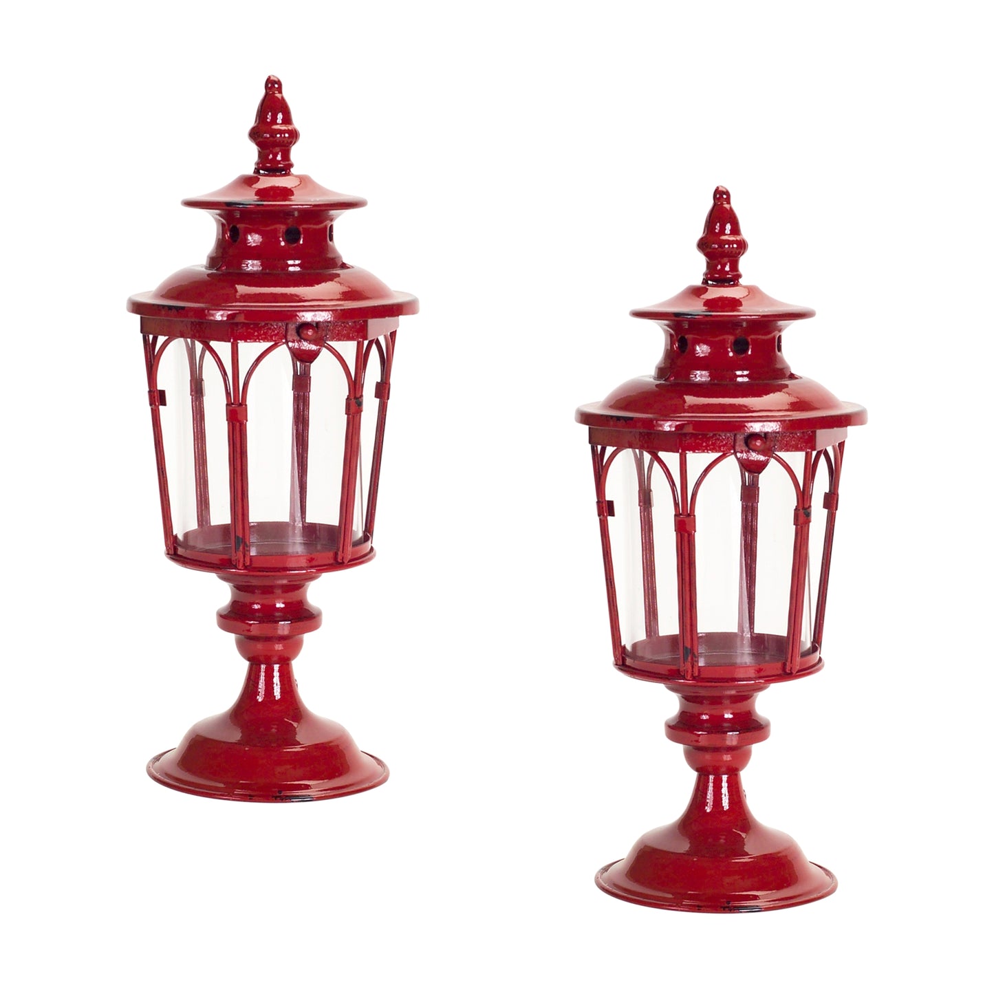 Traditional Lantern Post Tabletop Candle Holder (Set of 2)