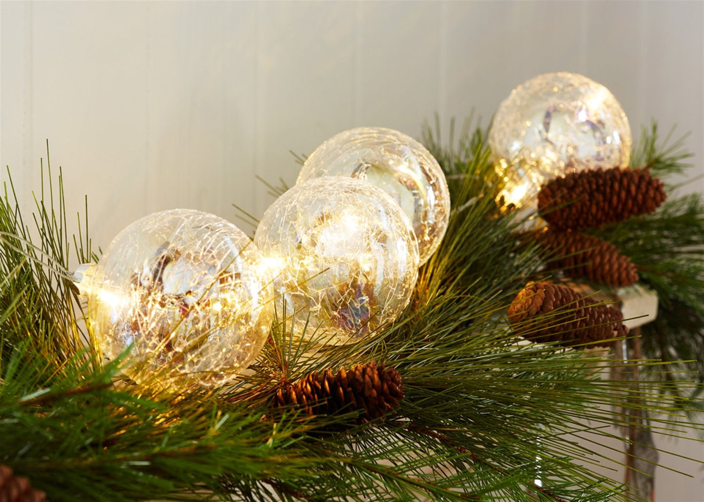 LED Lighted Ball Ornament Strand (Set of 2)