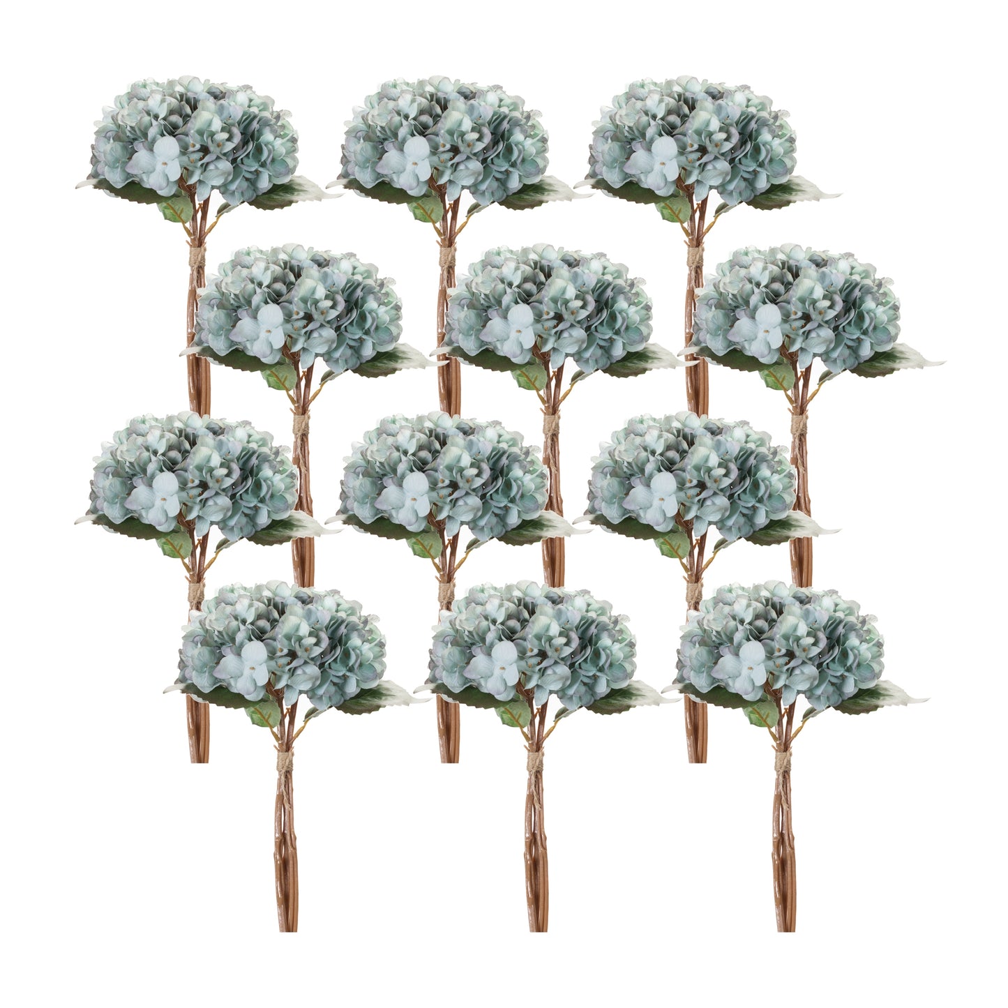 Soft Blue Hydrangea Floral Bundle (Set of 12)