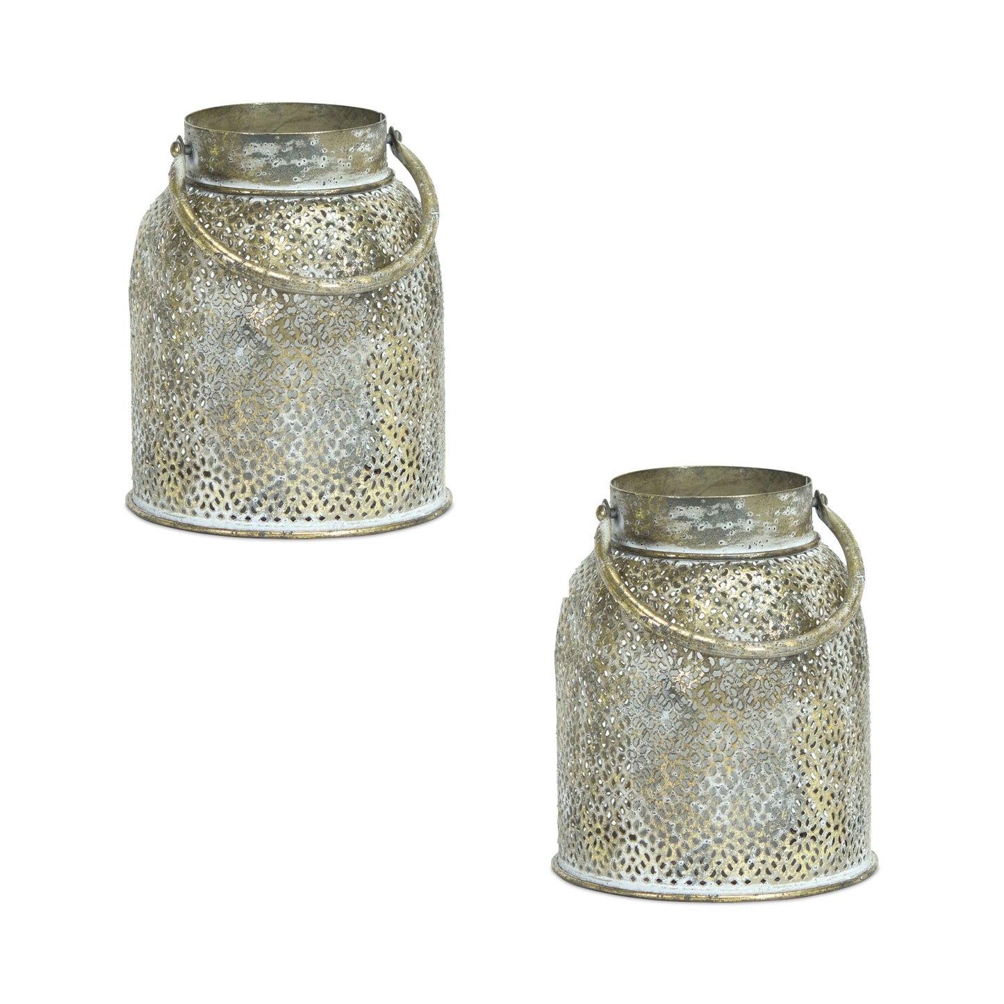 Punched Metal Candle Holder (Set of 2)