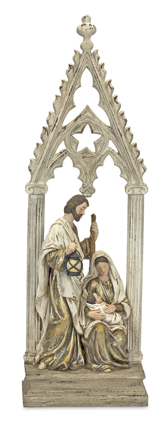 Holy Family Nativity Arch with Gold Finish 23.25"H