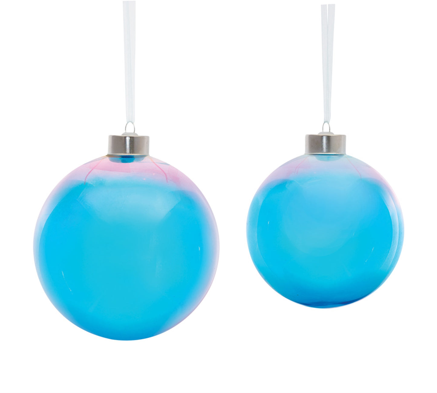 Blue Glass Ball Ornament (Set of 4)