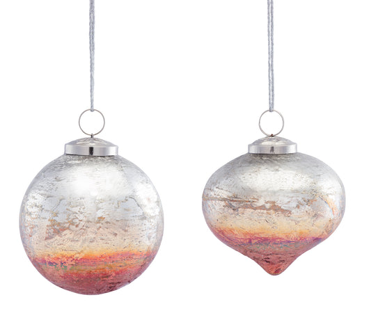 Ombre Glass Ball and Onion Ornament (Set of 6)