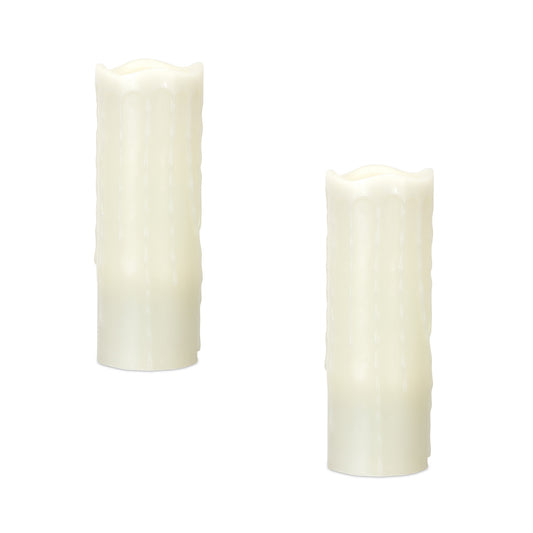 LED Wax Dripping Candle with Remote (Set of 2)