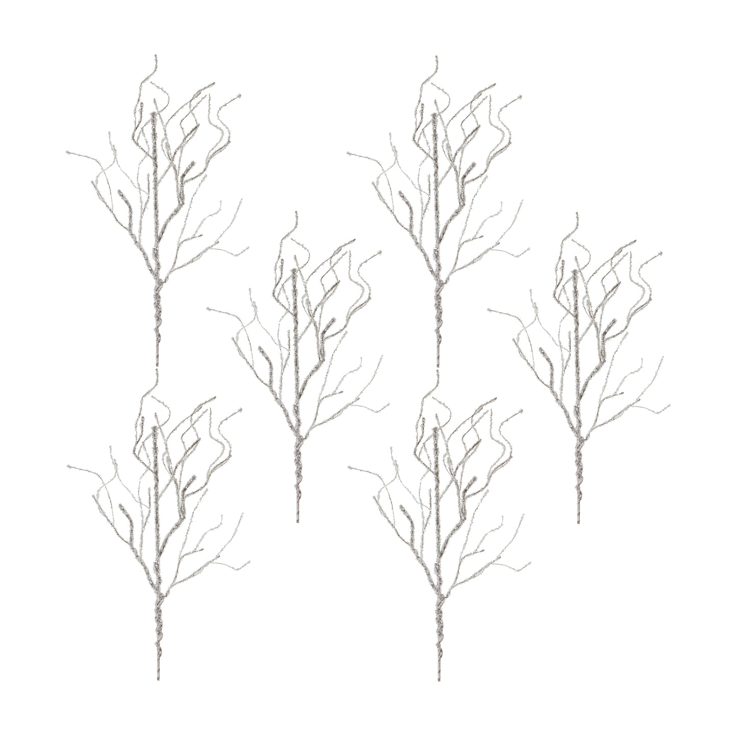 Silver Twig Branch (Set of 6)