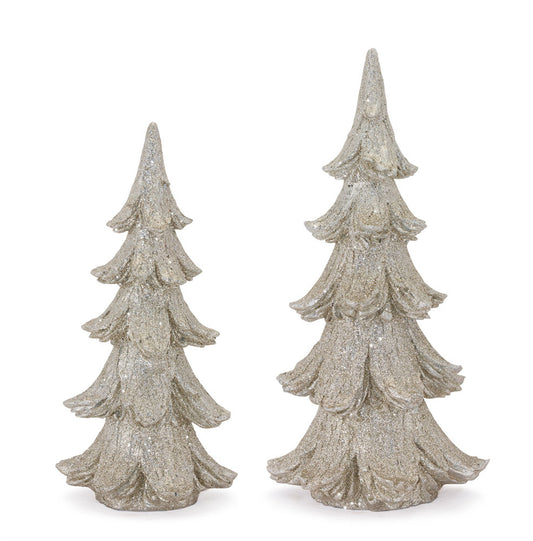 Champagne Shimmer Holiday Tree Décor (Set of 2)