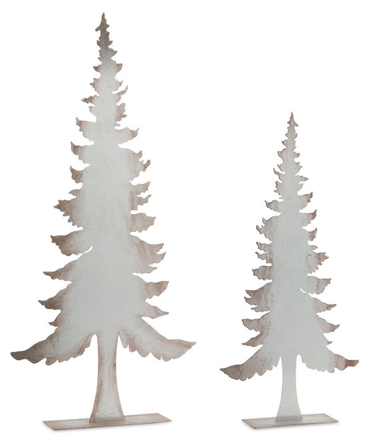 Rustic Metal Cut Out Tree Décor (Set of 2)