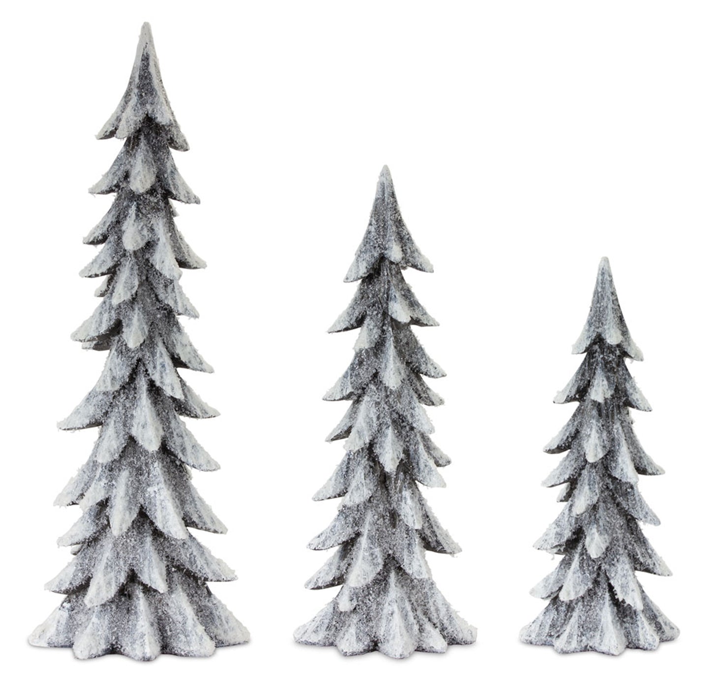 Carved Design Pine Tree Décor (Set of 3)