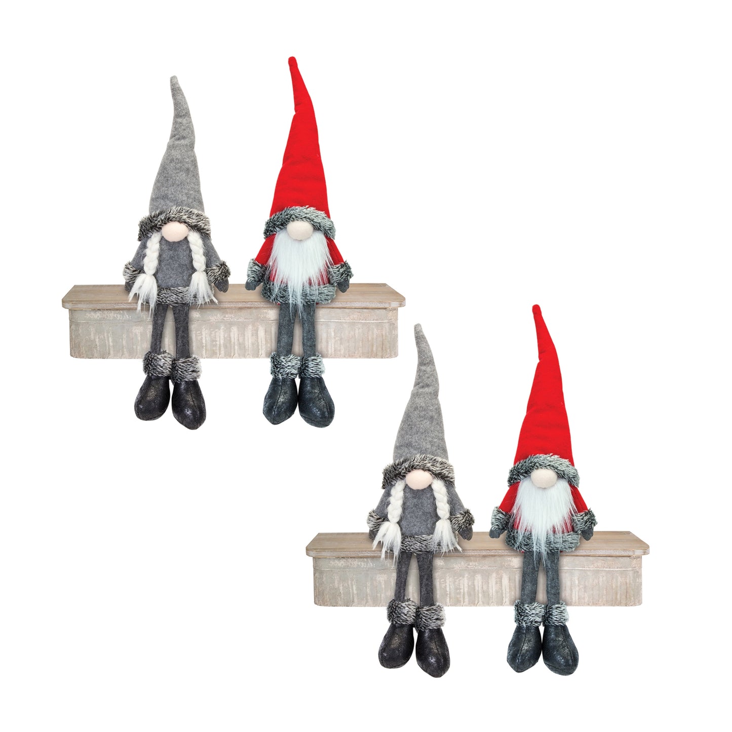 Plush Winter Gnome Shelf Sitter (Set of 4)