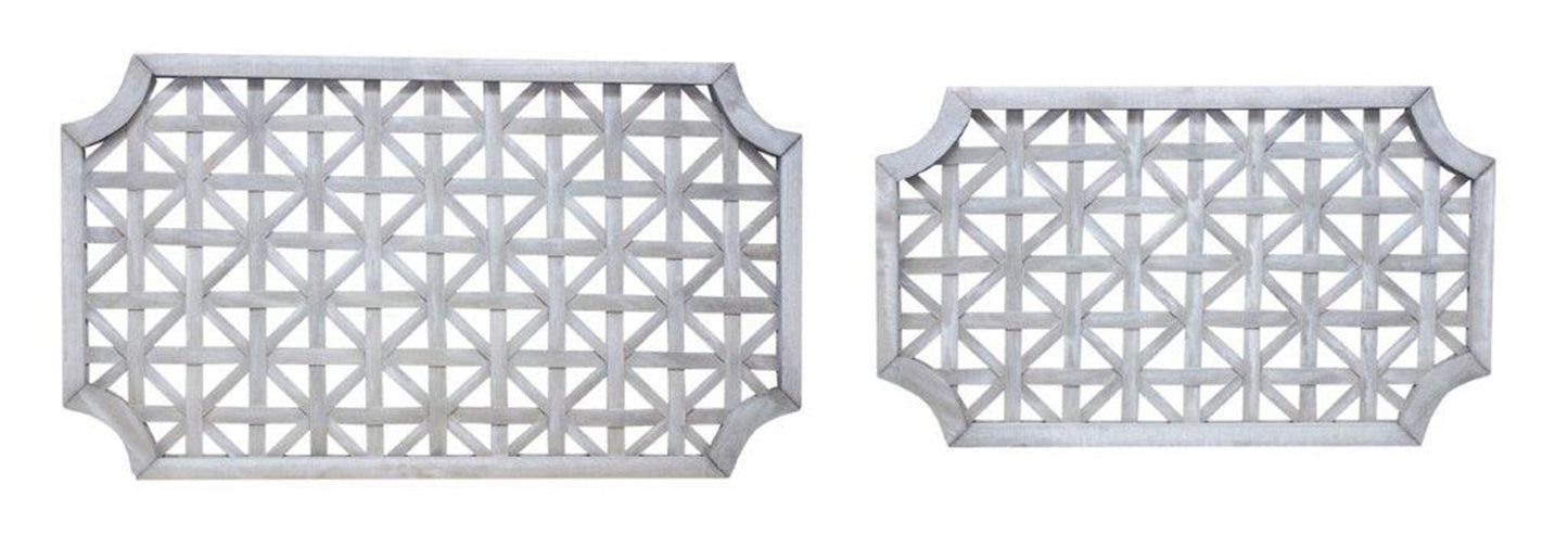 Woven Wood Wall Hanging (Set of 2)