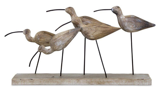 Wooden Sea Bird Sculpture 13"L
