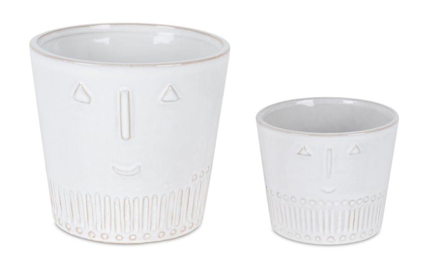 Porcelain Face Planter (Set of 2)