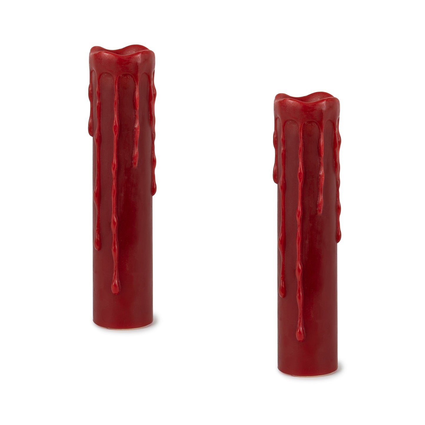 Red LED Dripping Wax Designer Candle with Remote (Set of 2)