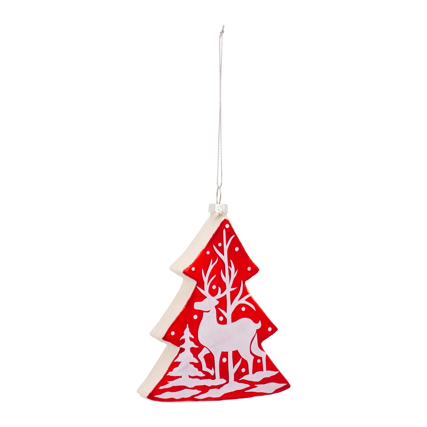 Deer and Tree Ornament (Set of 12)