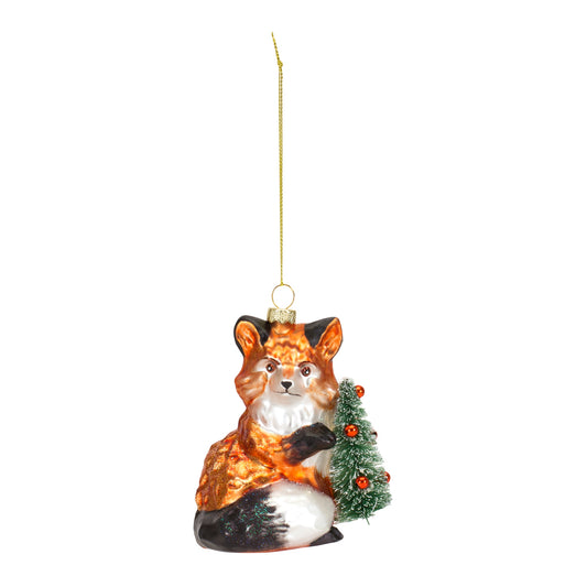 Glass Fox Ornament (Set of 12)