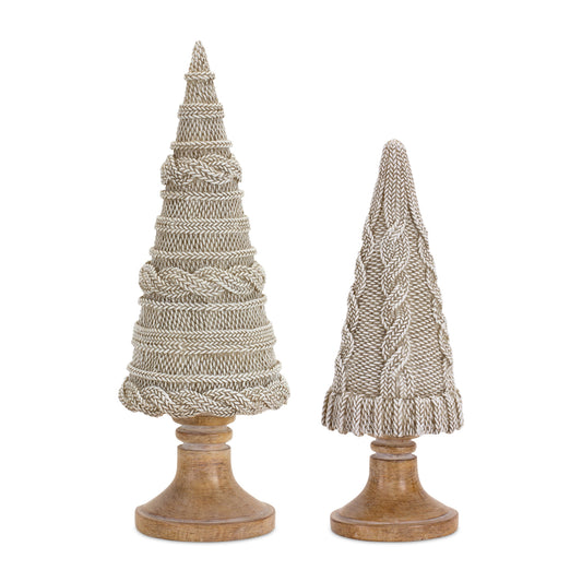Beiege Woven Sweater Design Holiday Tree (Set of 2)