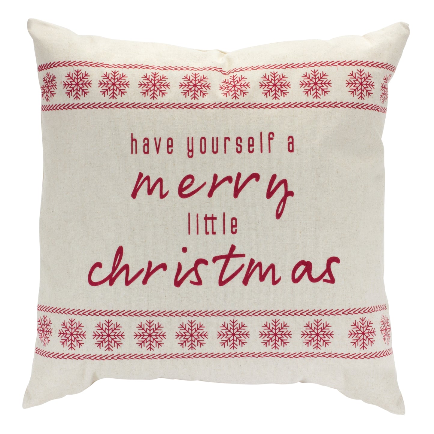 Merry Little Christmas Throw Pillow 17"SQ