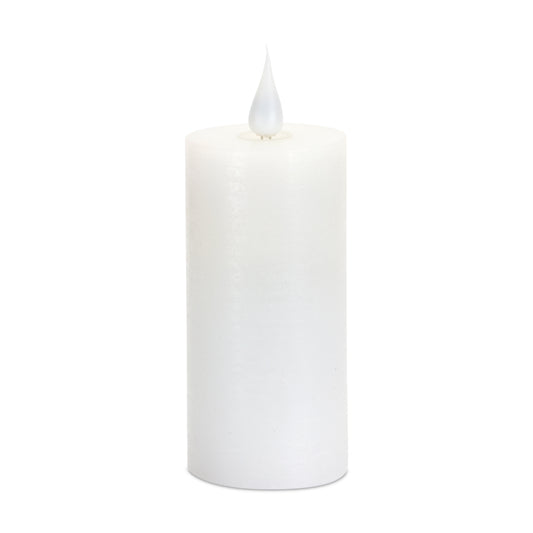 White LED Designer Wax Candle with Moving Flame