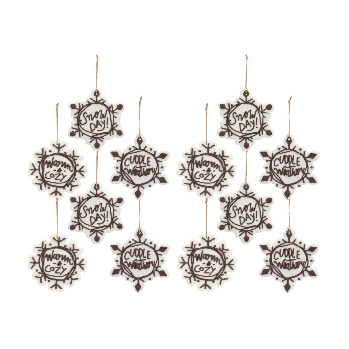 Cut Cookie Design Snowflake Ornament (Set of 12)