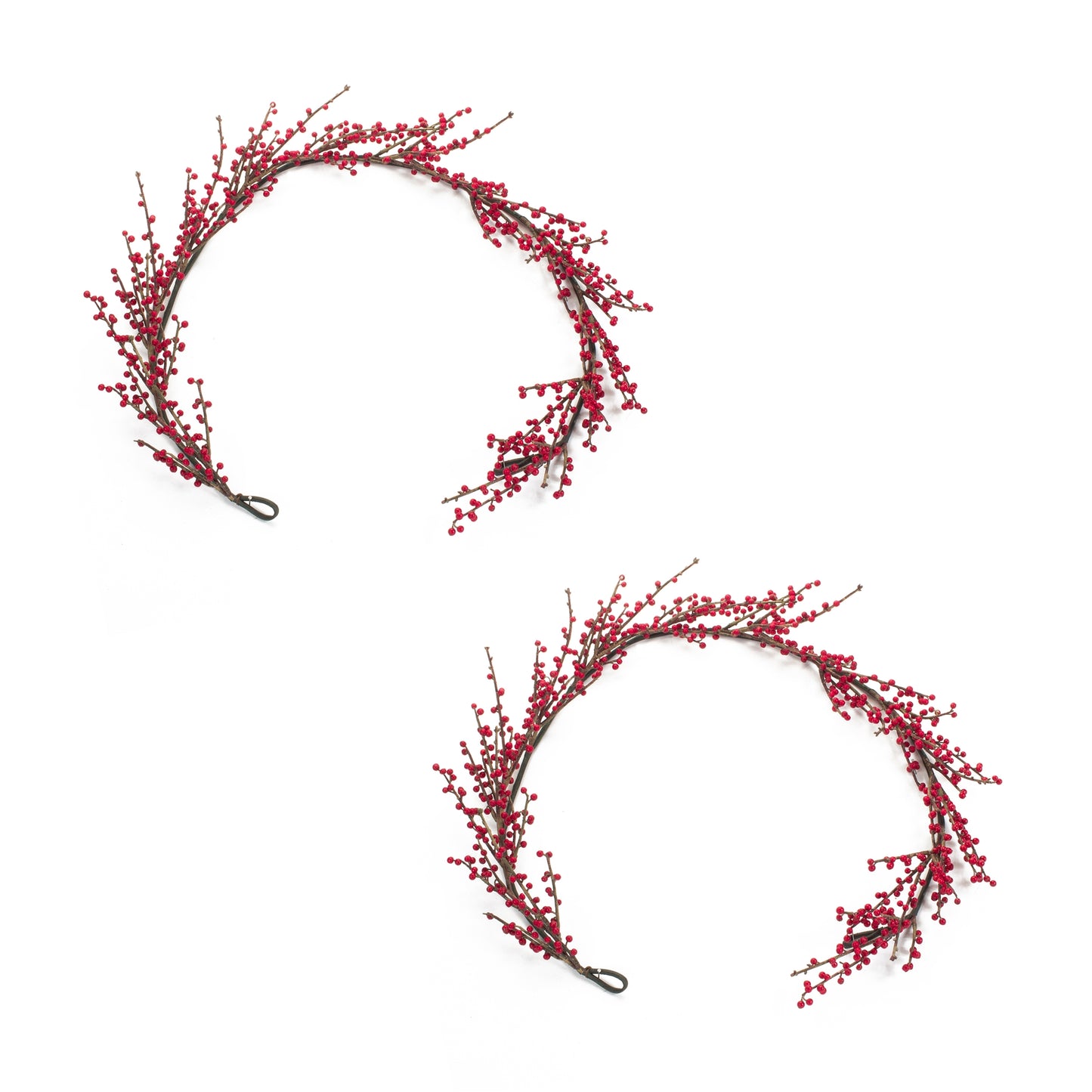 Red Winter Berry Twig Garland (Set of 2)