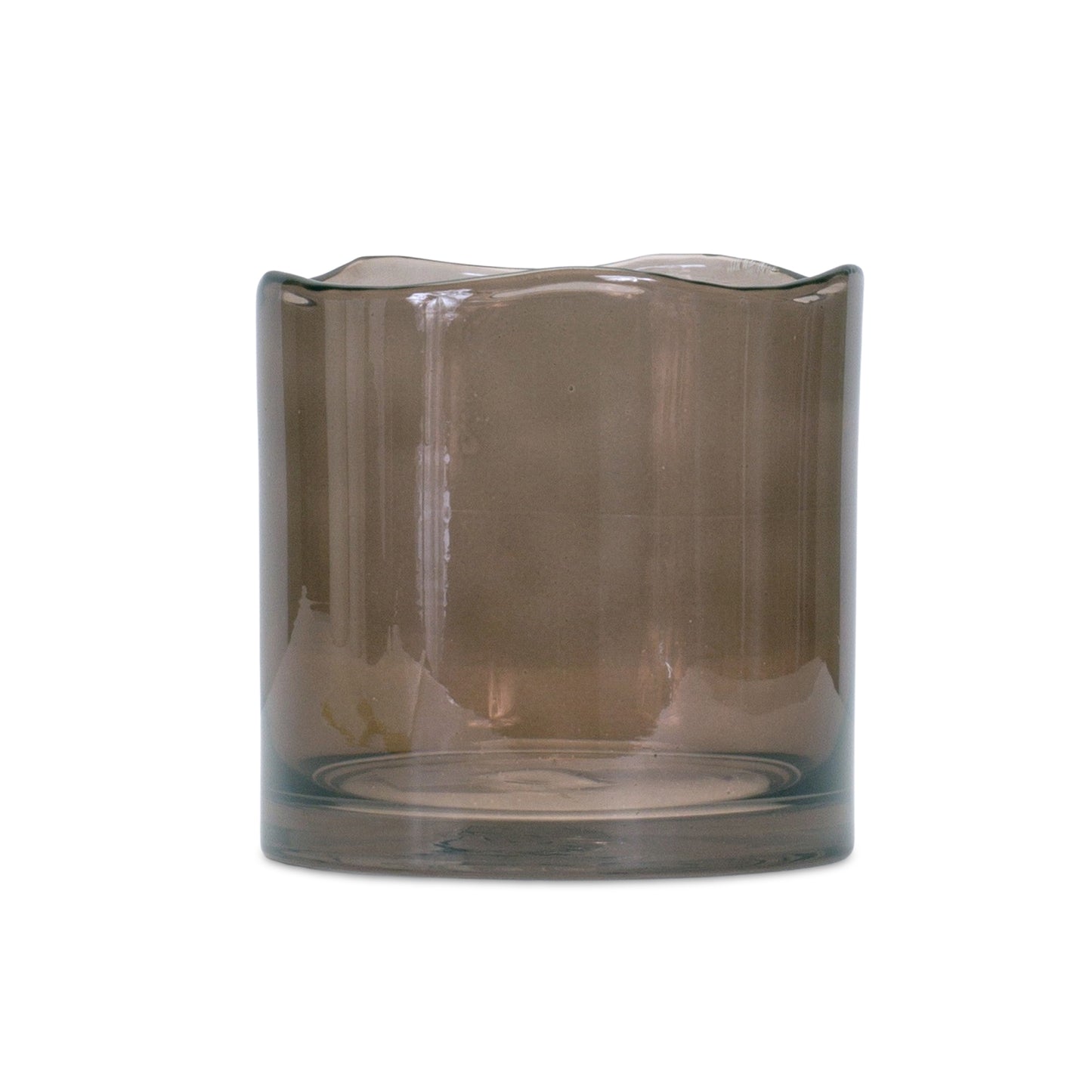 Decorative Wavy Glass Vase 6"H