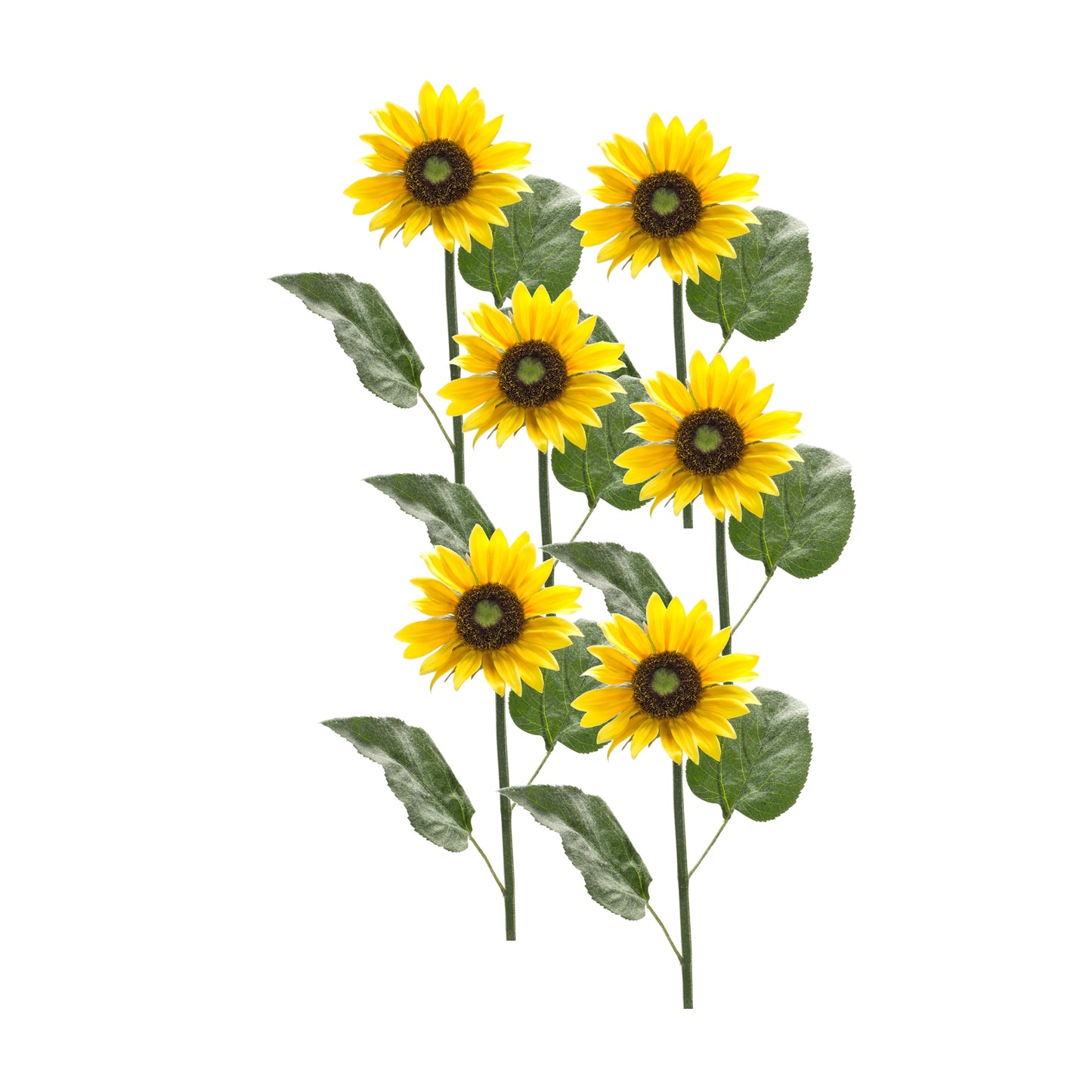 Yellow Sunflower Floral Stem (Set of 6)