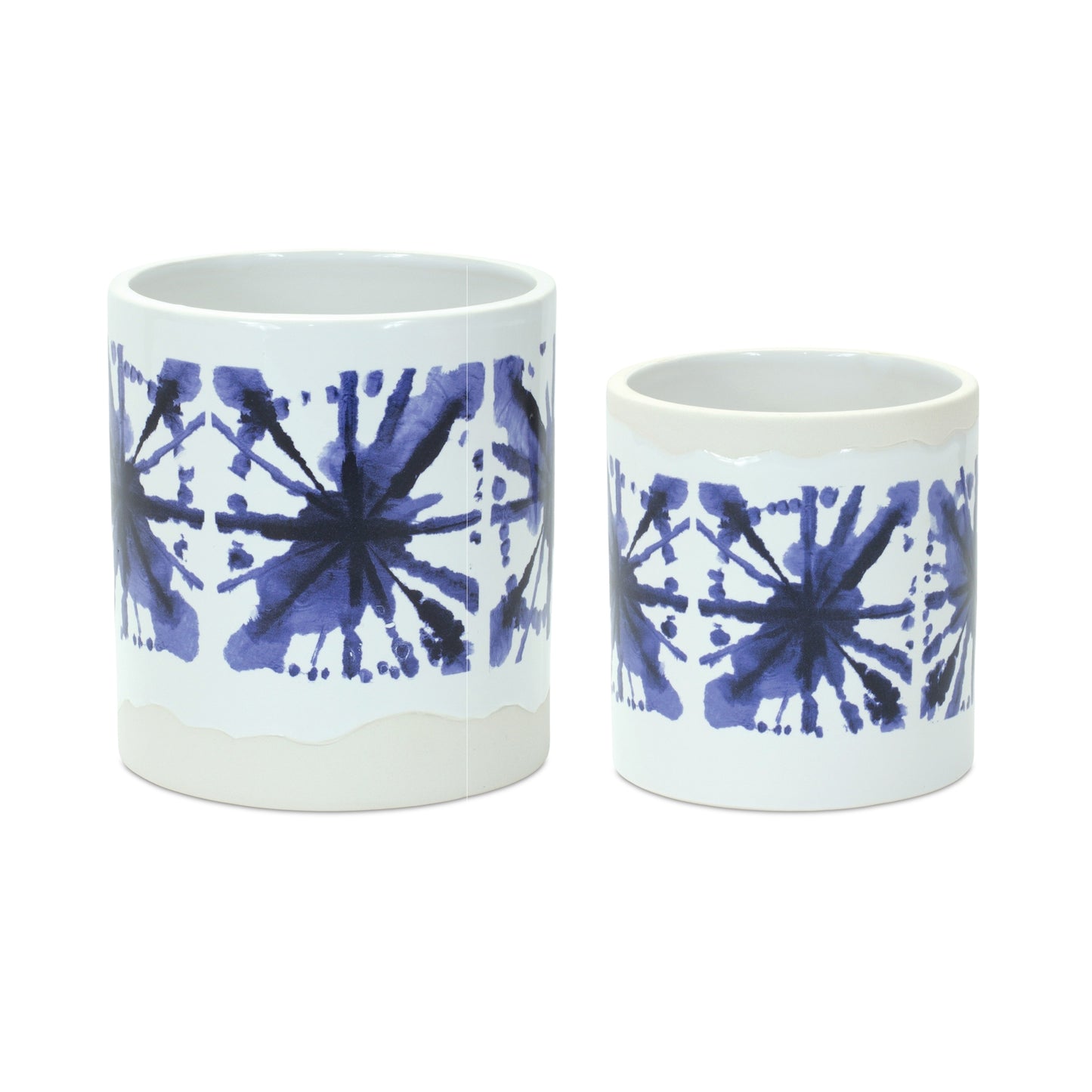 Tie-Dye Print Ceramic Pot (Set of 2)