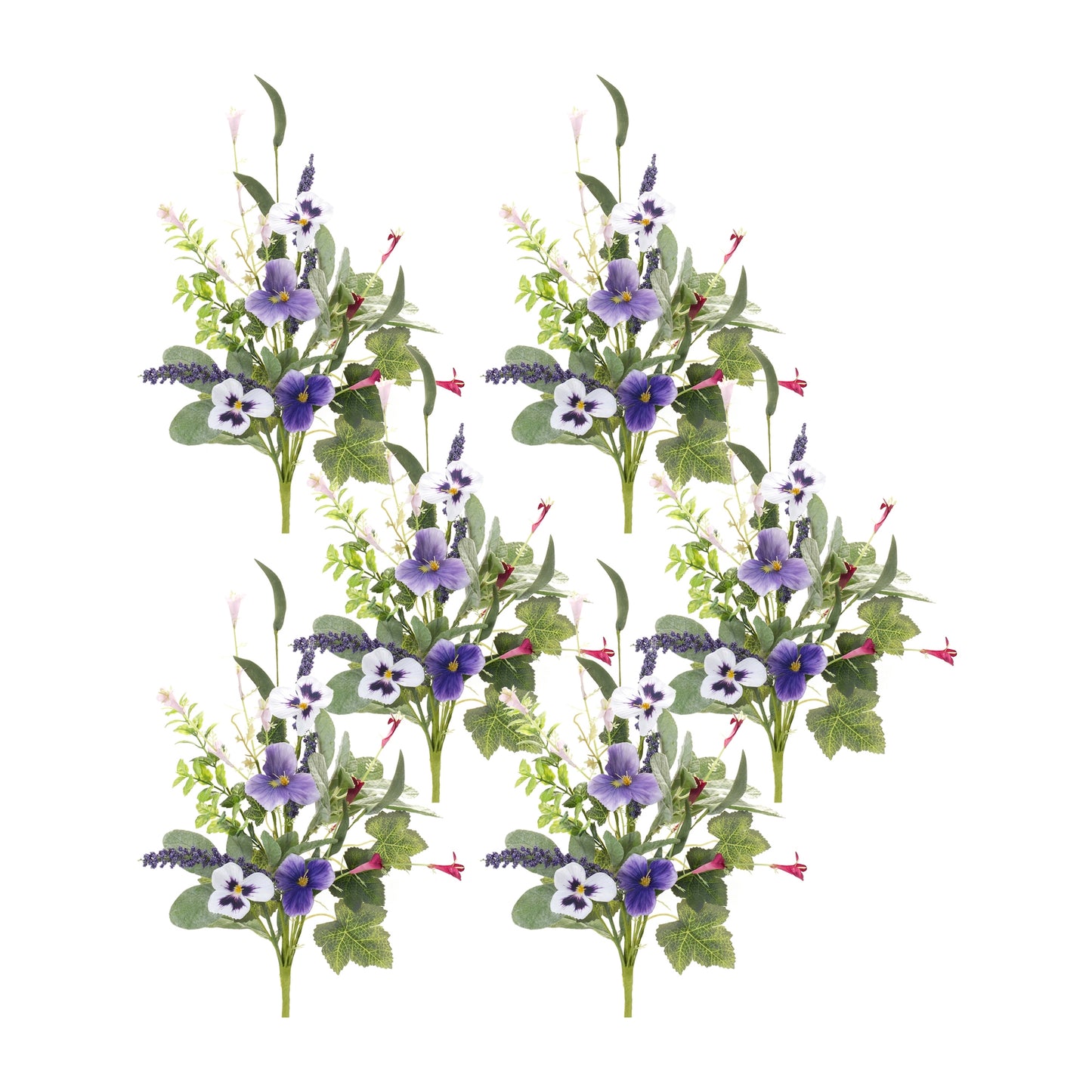 Mixed Pansy Floral Spray (Set of 6)