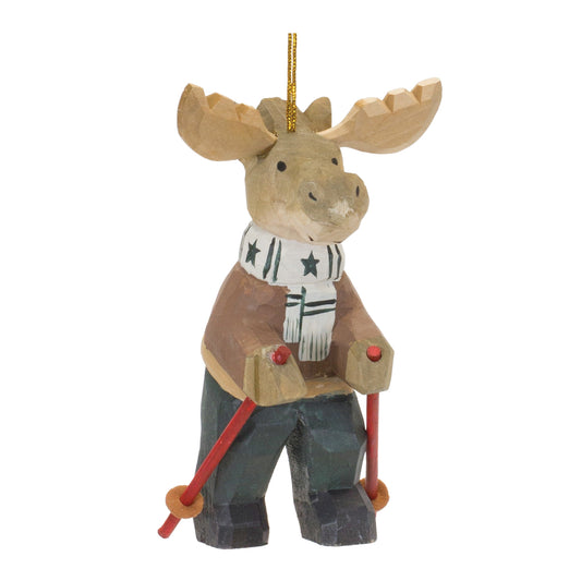 Moose on Skis Ornament (Set of 6)