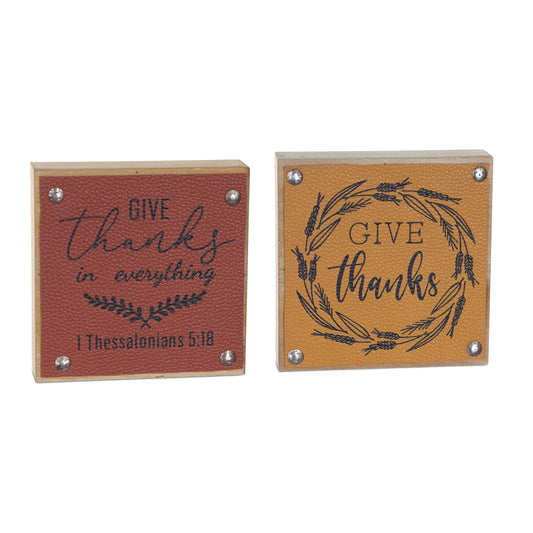 Give Thanks Harvest Sign (Set of 6)