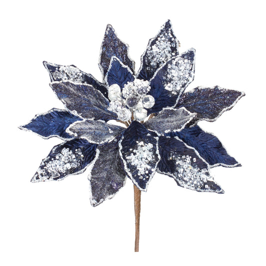 Frosted Poinsettia Stem (Set of 6)