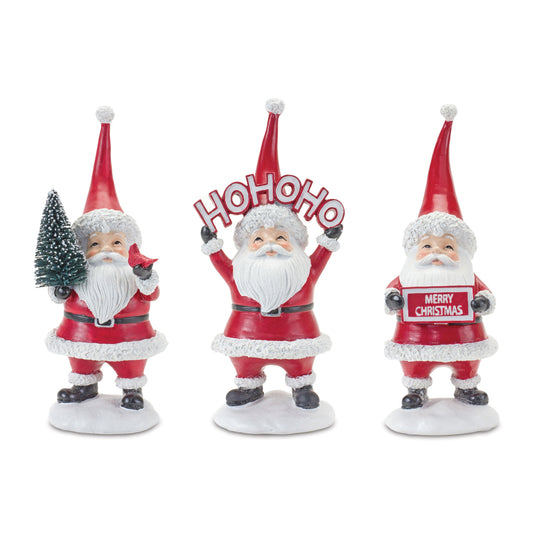 Whimsical Santa Figurine (Set of 3)