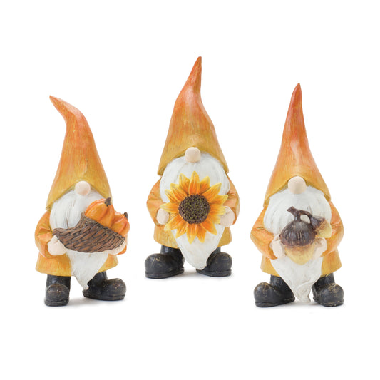 Fall Harvest Gnome Figurine (Set of 3)