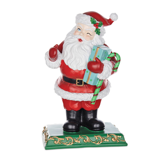 Jolly Santa Figurine 11"H