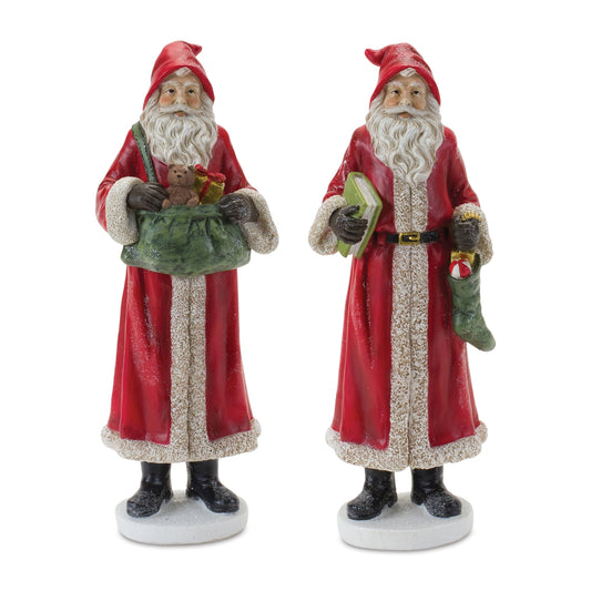 Santa with Toys Figurine (Set of 2)