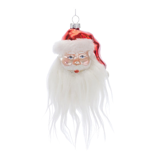 Glass Santa Head Ornament (Set of 6)
