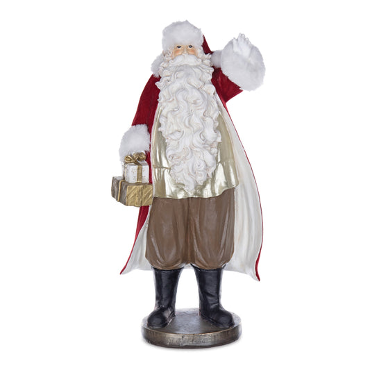 Santa Statue with Presents 17"H