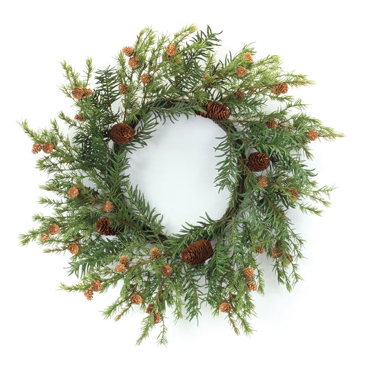 Pine Cone Wreath 24"D