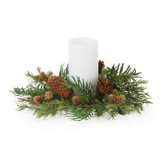 Pine Cone Candle Ring (Set of 2)