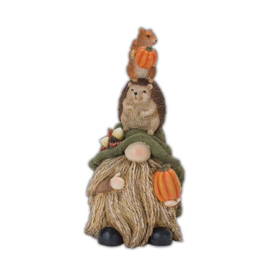Stacking Gnome with Animals Figurine (Set of 2)