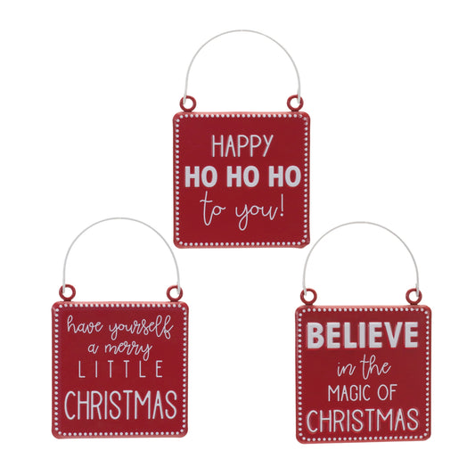 Holiday Sentiment Ornament (Set of 6)