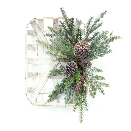 Pine Cone Wood Wall Hanging 20.5"H
