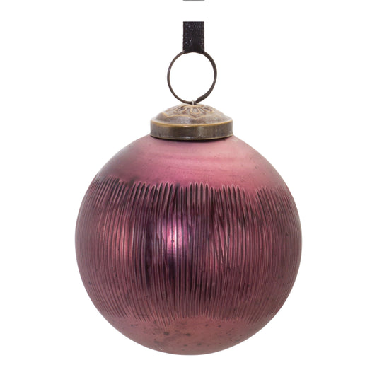 Etched Mecury Glass Ball Ornament (Set of 6)
