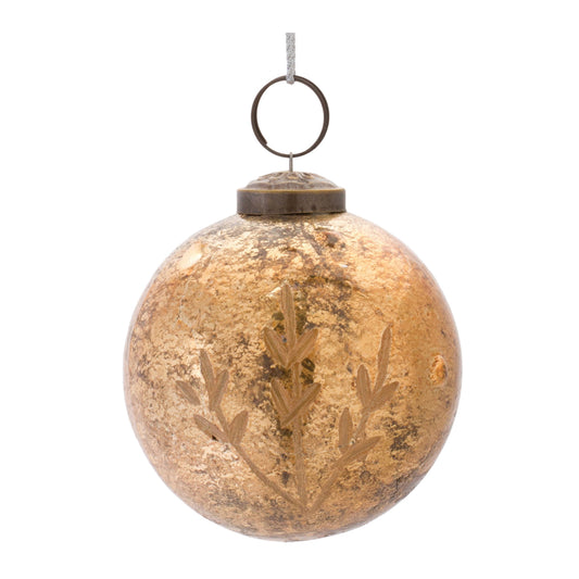 Etched Mecury Glass Ball Ornament (Set of 6)
