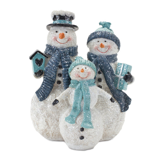 Snowman Family Figurine 8"H