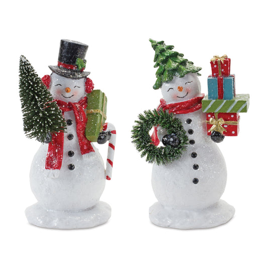 Snowman Couple Figurine (Set of 2)